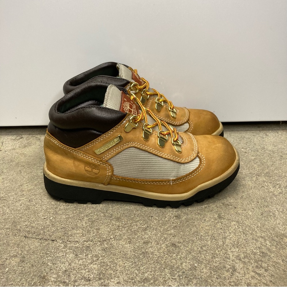 Timberland Field Boots Mid Outdoor Boot Kids Size 1 Wheat Nubuck